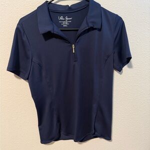 Villa Jean Women's Navy Short Sleeve Polo